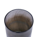 Sleek Silver Toned Glass Vase for Modern Home Decor 10 Inch Tall