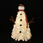 Snowman Christmas Tree 100 Lights 380 Branch Tips Xmas Decor