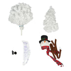 Snowman Christmas Tree 100 Lights 380 Branch Tips Xmas Decor