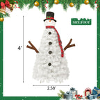 Snowman Christmas Tree 100 Lights 380 Branch Tips Xmas Decor