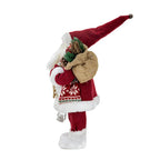 Standing Santa with Lantern and Bag, Red White