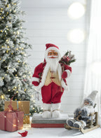 Standing Santa with Lantern and Bag, Red White