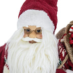 Standing Santa with Lantern and Bag, Red White
