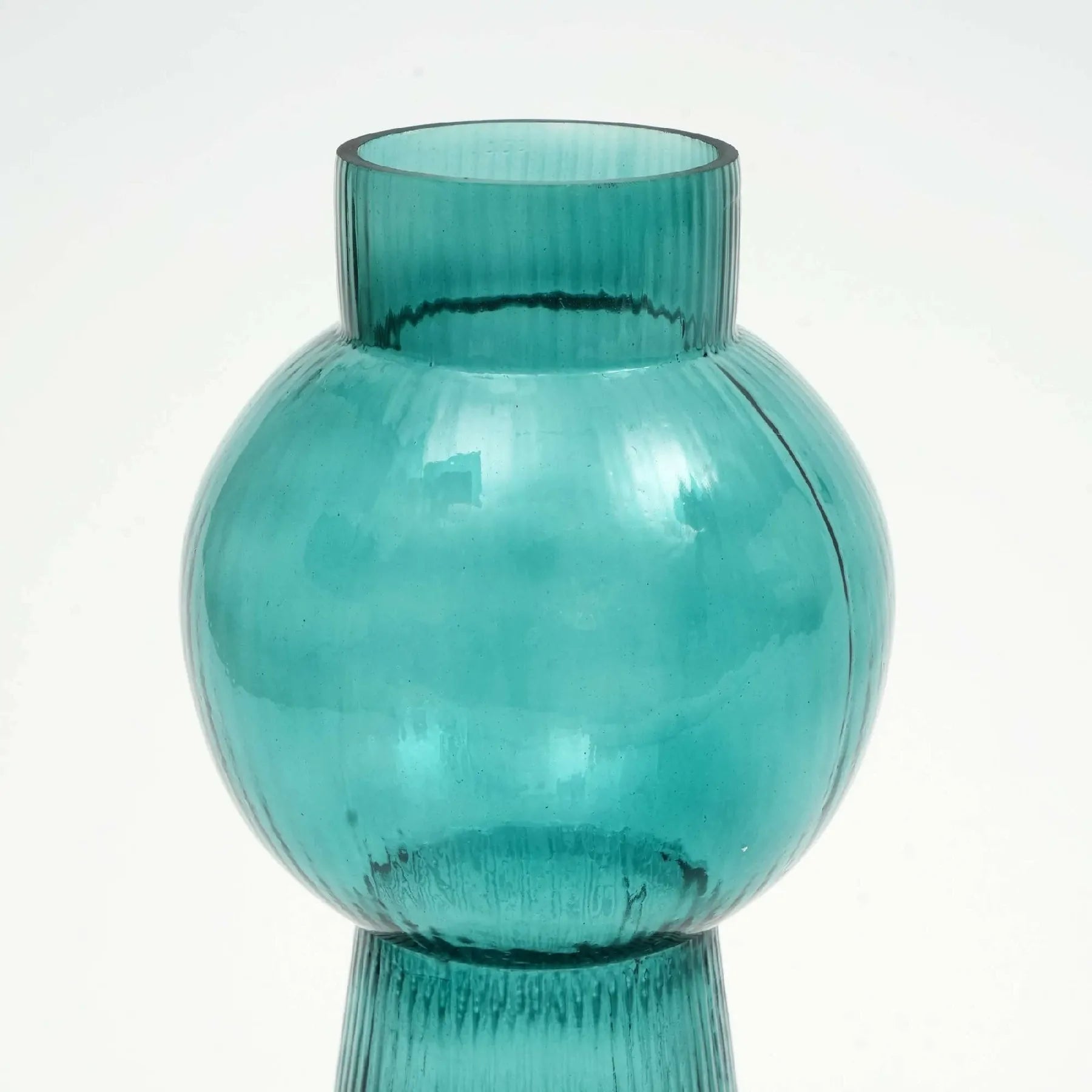 Tall Funnel Vase for Large Arrangements 12 Inch Green Centerpiece