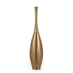 Tall Gold Metallic Bottle Vase Modern Textured Floor Vase for Home Decor