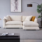 Feathers Sectional Couch Chaise Lounge 88-170 Inches