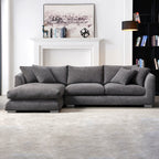 Feathers Sectional Couch Chaise Lounge 88-170 Inches