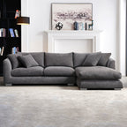 Feathers Sectional Couch Chaise Lounge 88-170 Inches