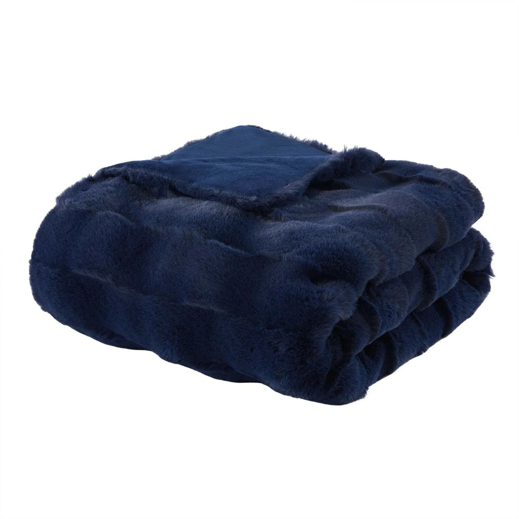 Winter Navy Throw Set-Cozy and Soft Blanket for gift