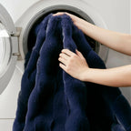 Winter Navy Throw Set-Cozy and Soft Blanket for gift