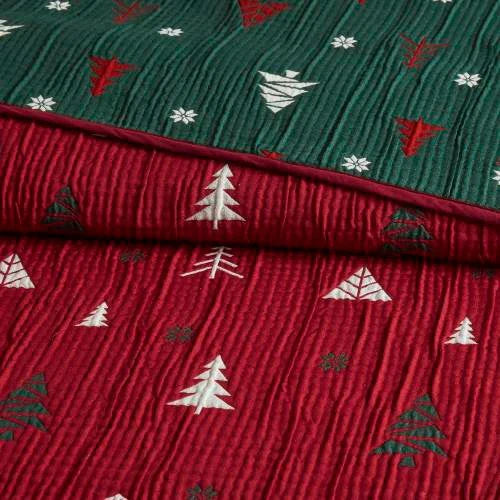 Winter Red Throw Set-Cozy and Soft Blanket for Christmas