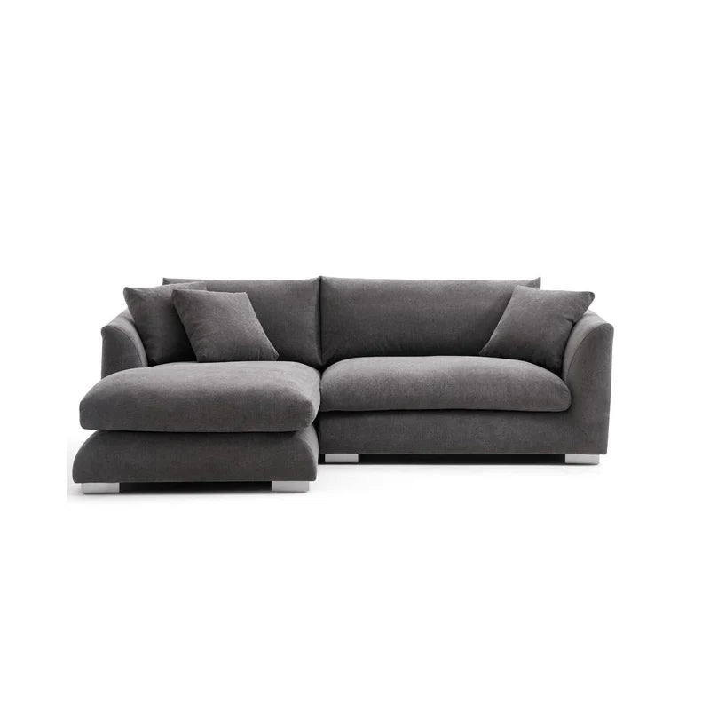 Feathers Sectional Couch Chaise Lounge 88-170 Inches
