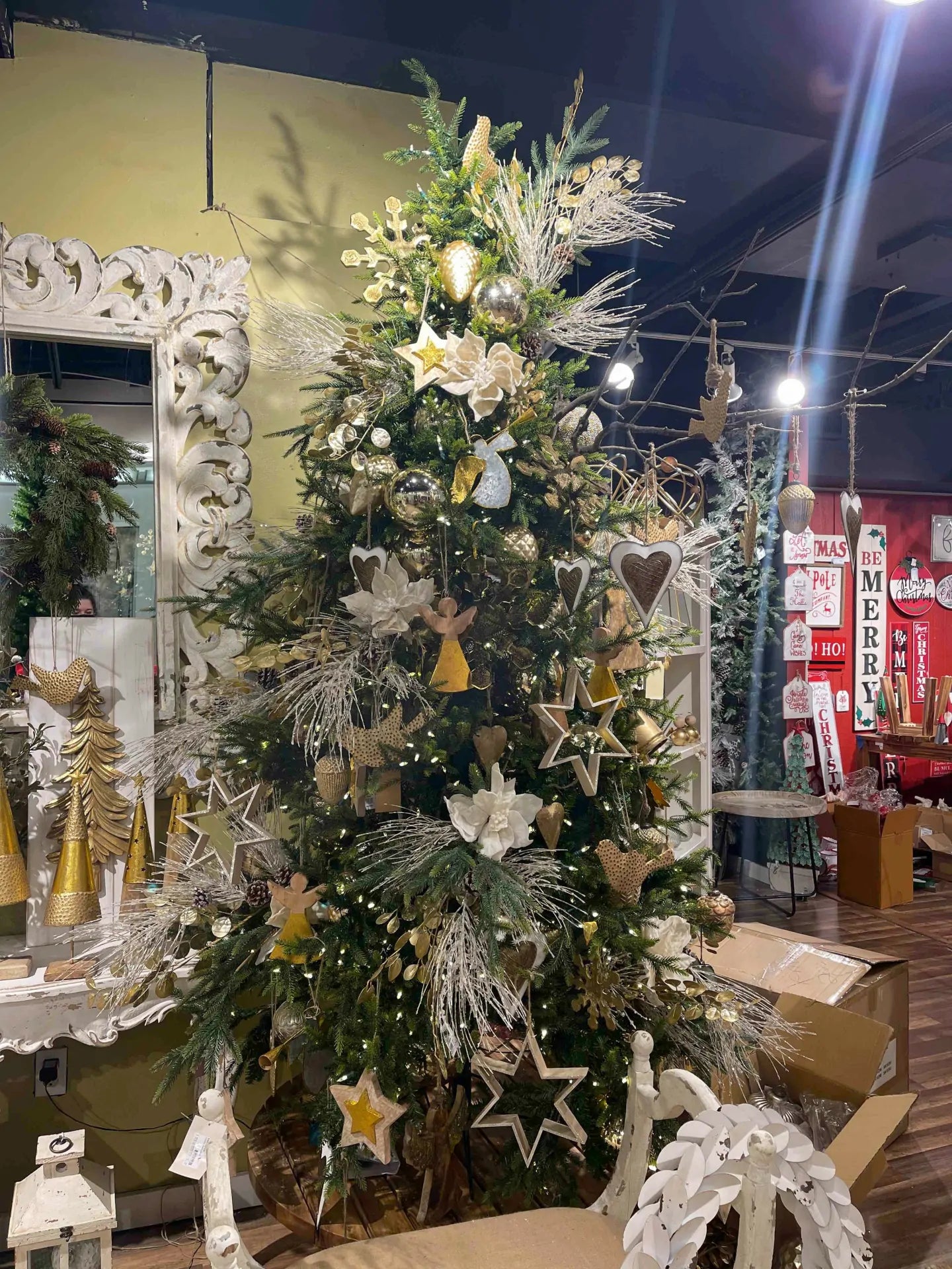 Set of 12 Amber Diamond Shaped Glass Christmas Ornaments 4.4 Inch Decor